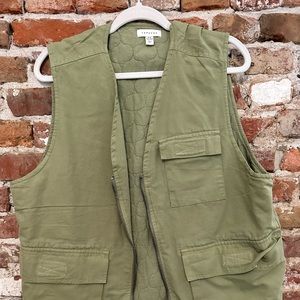 Topshop utility vest in sage